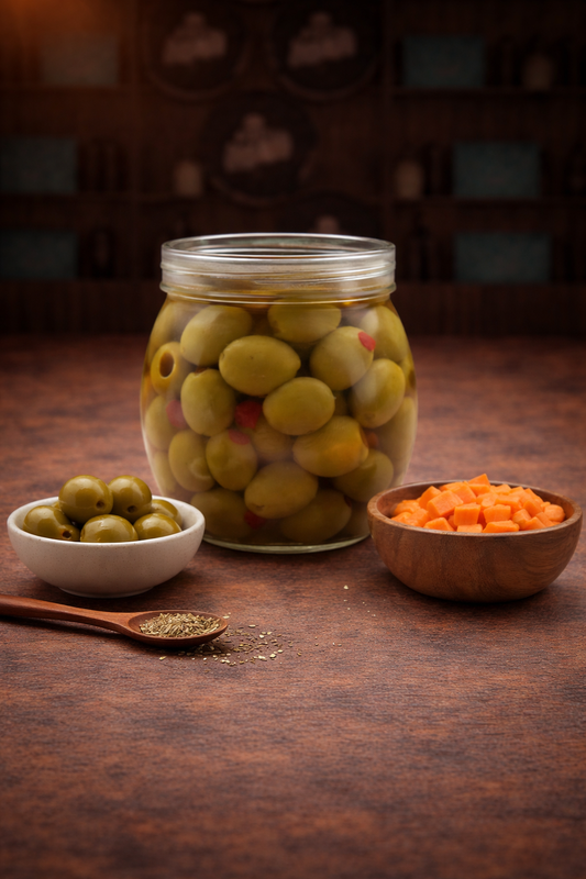 زيتون محشي فلفل بارد