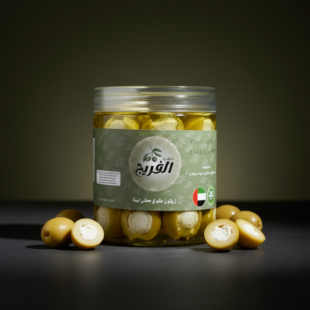 زيتون مشوي محشي لبنة