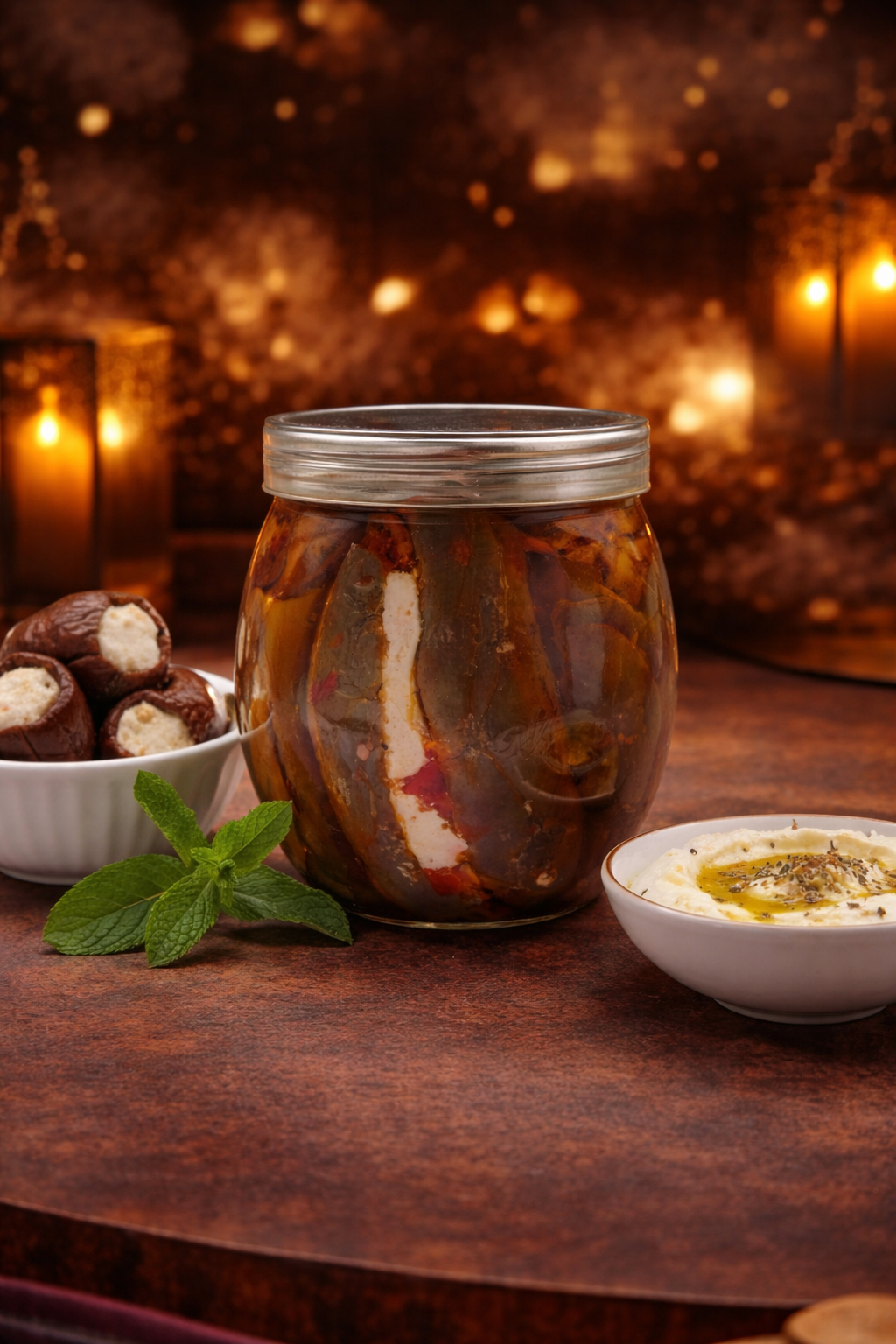 برجر المقدوس محشي لبنة